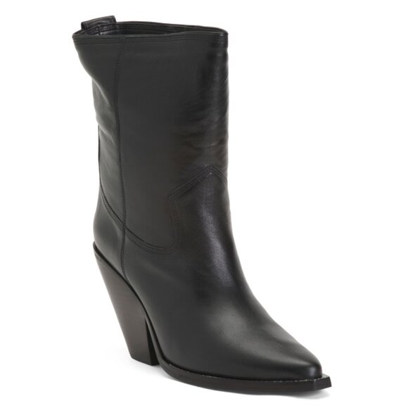 KAANAS Black Made In Brazil Suede Dante Western Booties - Picture 1 of 2